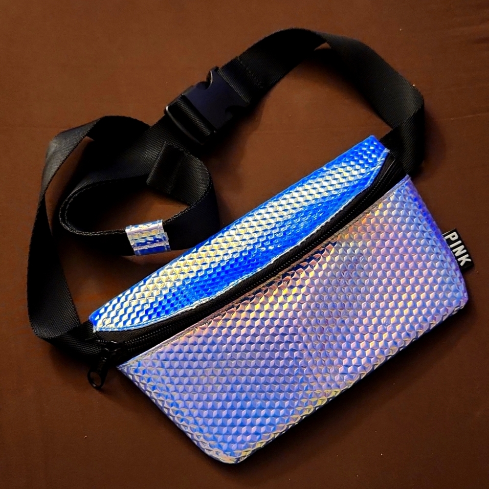 Pink iridescent fanny pack
